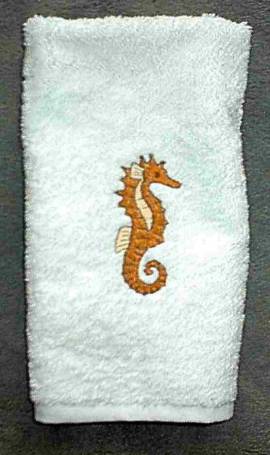 1 G�stehandtuch Seepferdchen - Bild vergr��ern 